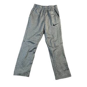 Nike Dri Fit Fleece Training Sweatpants Gray Pull on Pants Youth Kids Size L